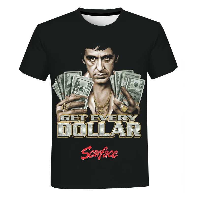 

Movie Scarface 3D Printed T-shirt Men Women Summer Fashion Casual Cool Tee Tops Tony Montana Print Harajuku Streetwear T Shirt