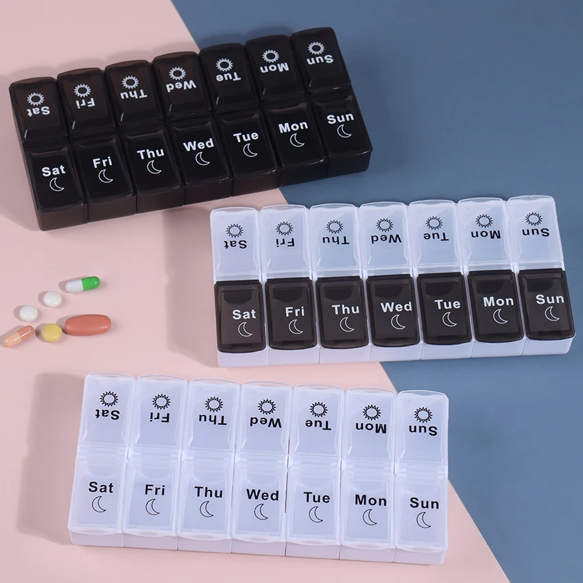 1PC 7 Days Double Row 14 Grids Pill Box Portable Travel Storage Vitamin Box Sort Tablet Holder Organizer Container Pill Case
1PC 7 Days Double Row 14 Grids Pill Box Portable Travel Storage Vitamin Box Sort Tablet Holder Organizer Container Pill Case