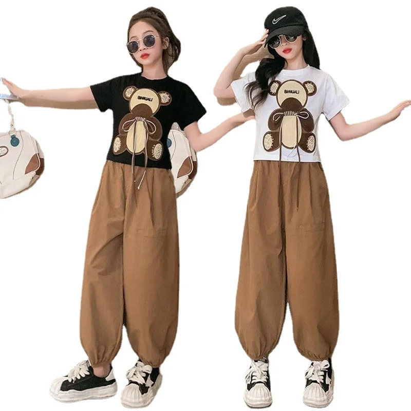 Girls 2pc Sets Hot Sale Kids Clothes Summer Cartoon Print T-shirt + Loose Pants Novel Street Photography Children Clothing Suit
Girls 2pc Sets Hot Sale Kids Clothes Summer Cartoon Print T-shirt + Loose Pants Novel Street Photography Children Clothing Suit