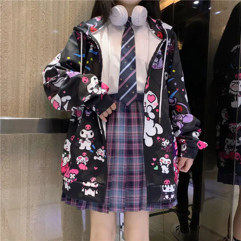 Новая куртка Kuromi Kawaii Sanrio японская Осенняя мультяшная Повседневная куртка для девочек с принтом пара бейсбольная форма два размера Y2K Miss
Новая куртка Kuromi Kawaii Sanrio японская Осенняя мультяшная Повседневная куртка для девочек с принтом пара бейсбольная форма два размера Y2K Miss