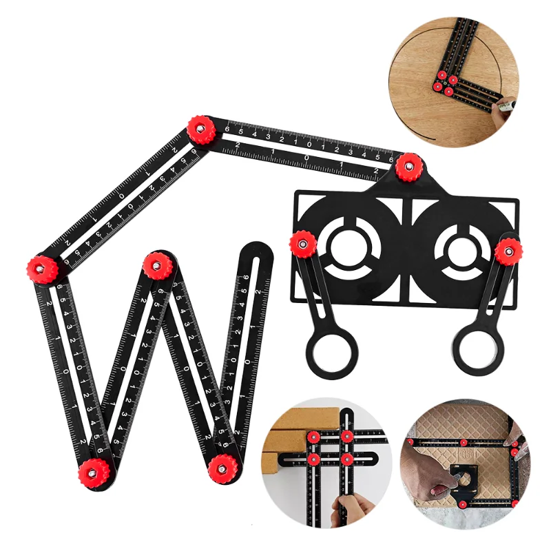6 Aluminium Alloy Multi Angle Ruler Finder Measuring Ruler Perforated Mold Template Tool For Locator Drill Guide Tile Hole
6 Aluminium Alloy Multi Angle Ruler Finder Measuring Ruler Perforated Mold Template Tool For Locator Drill Guide Tile Hole