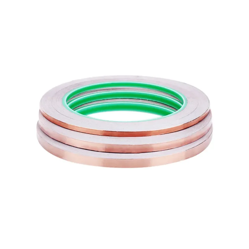 

4 / 5 / 6mm Double-sided Adhesive Conductive Copper Foil Sealing Tape Shielding Tape Sealing Tape Thermal Insulation Tape 20M