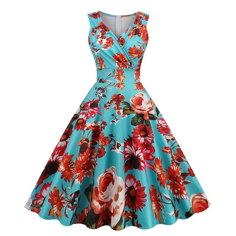 Dresses Women's Spring/summer 2023 New Elegant Vintage Print V-neck Sleeveless Dress Vestidos De Mujer Evening Dresses
Dresses Women's Spring/summer 2023 New Elegant Vintage Print V-neck Sleeveless Dress Vestidos De Mujer Evening Dresses