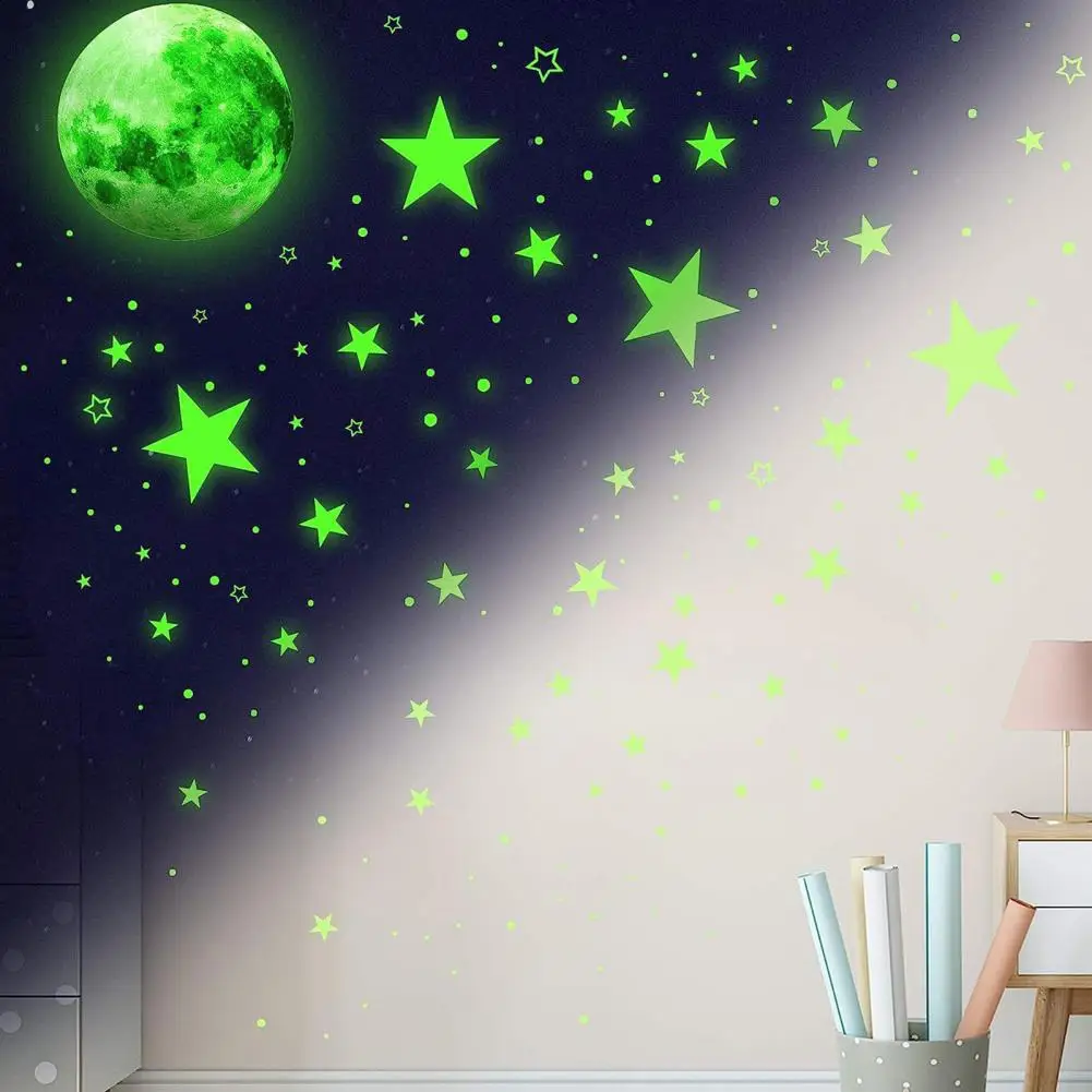 Brightness of Glow-in-the-dark Stars Wall Decals for Atmosphere Glow-in-the-dark Stars Moon Stickers Universe for Kids for Room
Brightness of Glow-in-the-dark Stars Wall Decals for Atmosphere Glow-in-the-dark Stars Moon Stickers Universe for Kids for Room