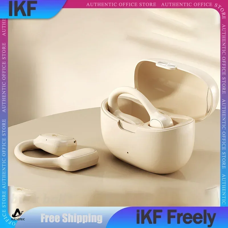 

Ikf Freely Earphone Open Ears Earbuds Enc Call Noise Reduction Bluetooth Wireless Earphones Long Endurance Headset Music Gifts