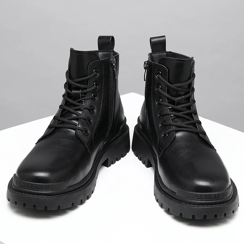 

Men's Leather Waterproof Lace Up Chukka Ankle Boots Oxford Dress Boots Casual Business Work Daily Shoes for Men