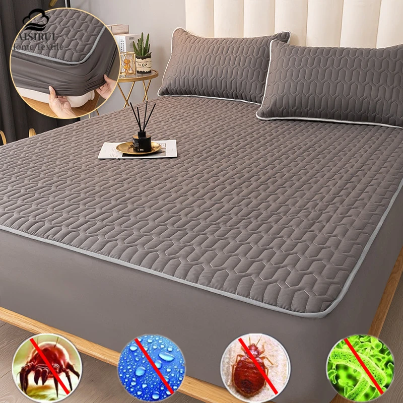 180x200cm Thicken Quilted Fitted Bed Sheet Soft Breathable Elastic Double Mattress Cover with Deep Pocket Solid White Bed Cover
180x200cm Thicken Quilted Fitted Bed Sheet Soft Breathable Elastic Double Mattress Cover with Deep Pocket Solid White Bed Cover