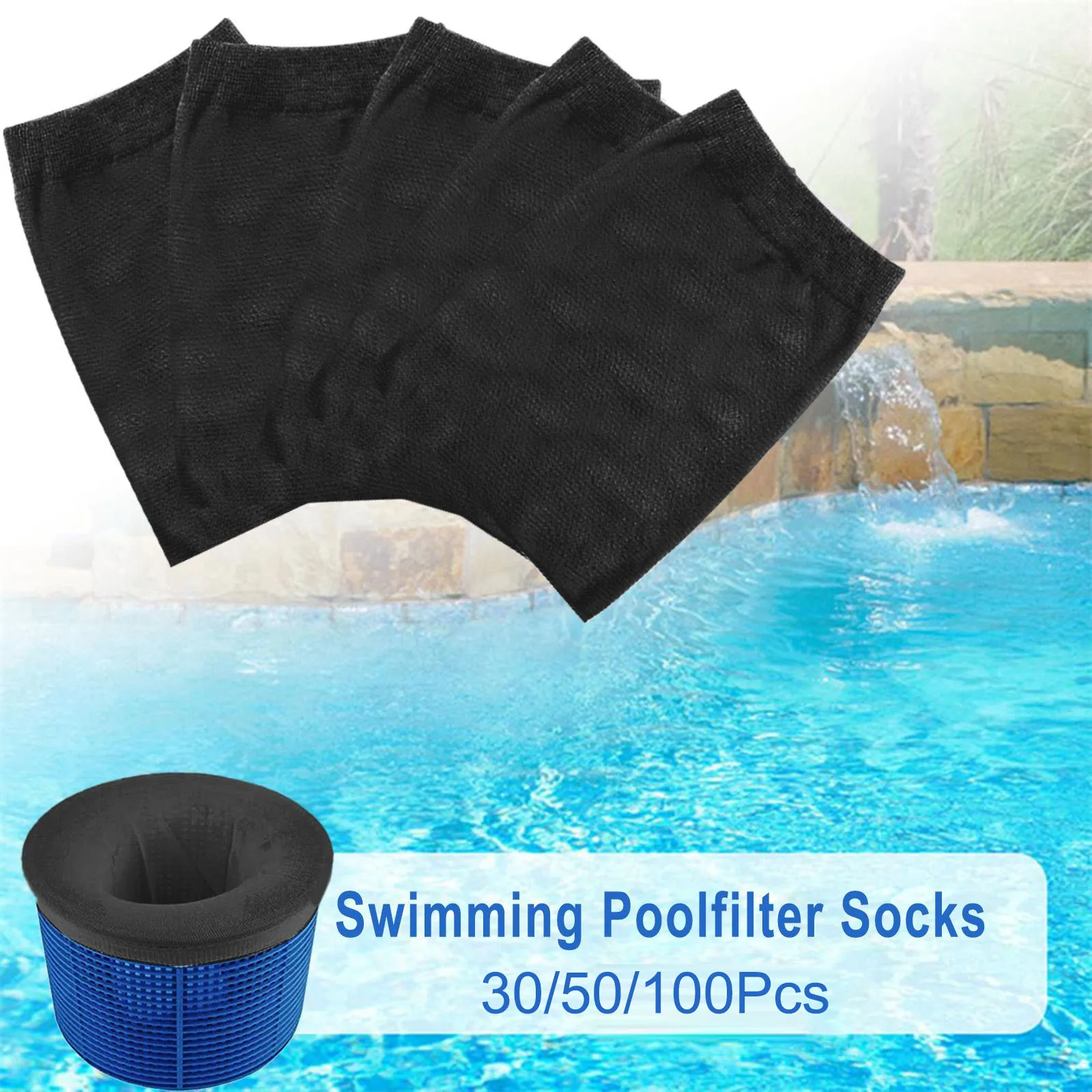 30/50/100pcs 13cmx22cm Pool Filter Skimmer Socks Pool Skimmer Replacement Reservoir Elastic Pool Filter Socks Pool Accessories
30/50/100pcs 13cmx22cm Pool Filter Skimmer Socks Pool Skimmer Replacement Reservoir Elastic Pool Filter Socks Pool Accessories