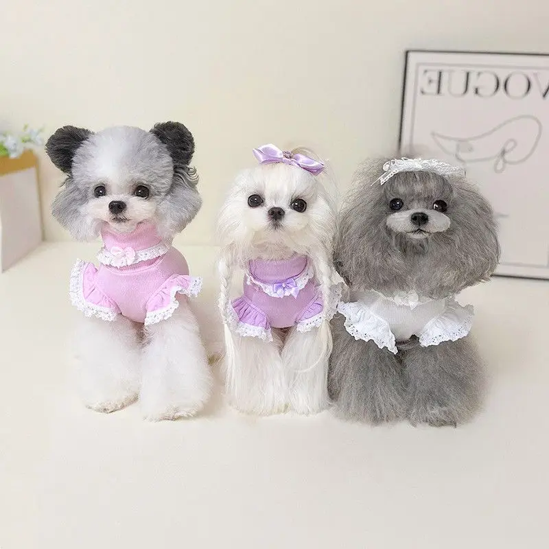

2023 Spring Autumn Dog Shirt Pajamas Chihuahua Pet Clothing Yorkshire Terrier Pomeranian Maltese Doggy Puppy Small Dog Clothes