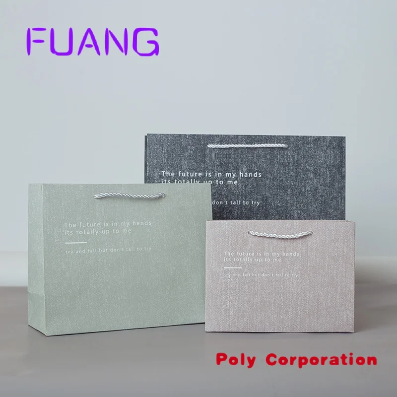 

Custom Recyclable kraft paper bag twisted handle luxury shopping small paper packing bags own logo printed