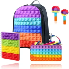 5pcs Kids Fidget Toy Backpack With Pen Cap Popete Pencil Case Notebook School Supplies Set For Children Student Shoulder Bags
5pcs Kids Fidget Toy Backpack With Pen Cap Popete Pencil Case Notebook School Supplies Set For Children Student Shoulder Bags