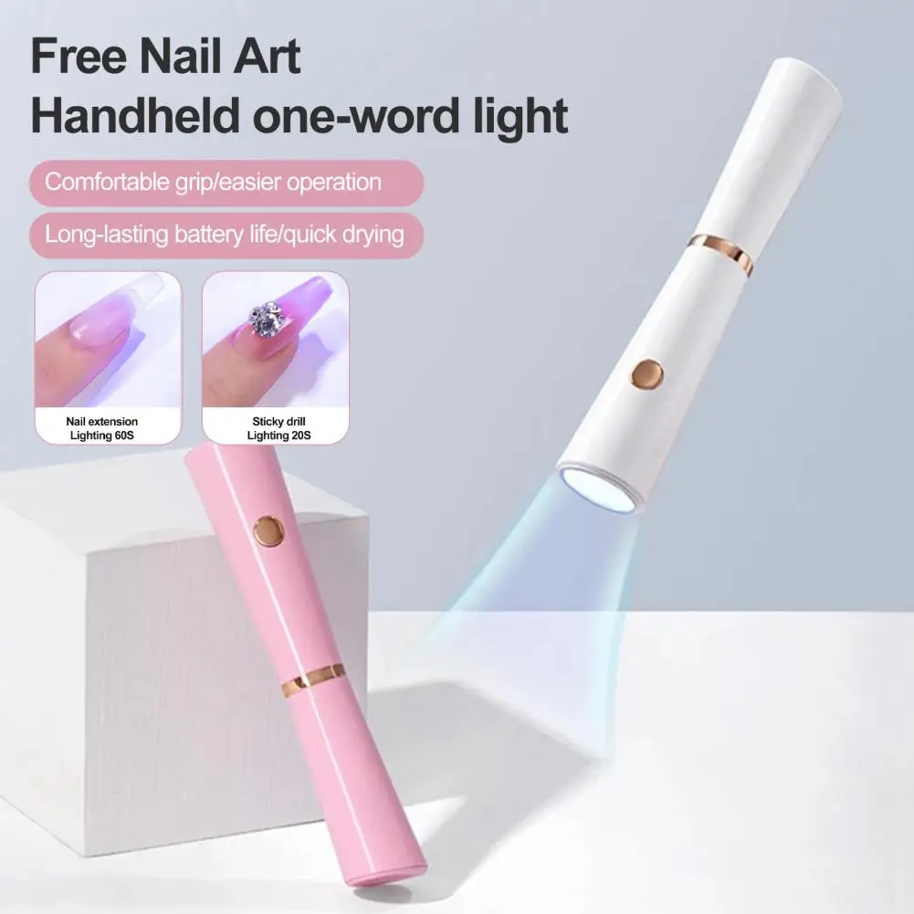 

Nail Lamp with Timer Portable Rechargeable Led Nail Lamp 3w Handheld Manicure Dryer with 25/60s Timing Ideal Nail Art for Gel