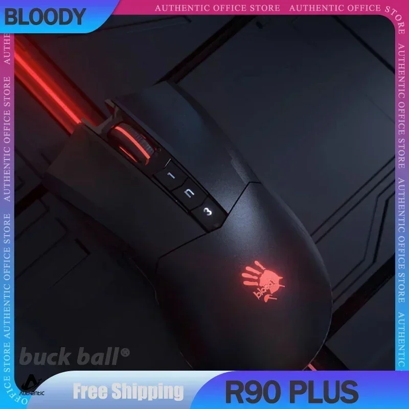 

A4tech Bloody R90 Plus Gaming Mouse 2.4G Wireless Mouse 60 Hours Long Playtime Lightweight Mice FPS Esports Gamer Mouse Gifts