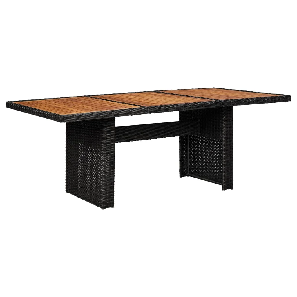 Garden Dining Table, Poly Rattan Outdoor Table , Patio Furniture Black 200x100x74 cm
Garden Dining Table, Poly Rattan Outdoor Table , Patio Furniture Black 200x100x74 cm