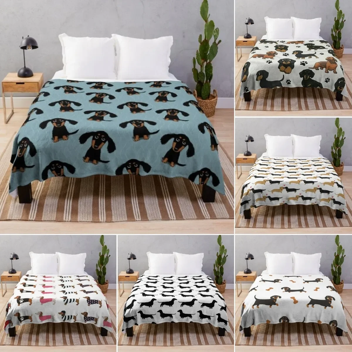 Dachshund Dog Blanket Fleece Spring/Autumn Wiener Sausage Dog Lightweight Thin Throw Blankets for Sofa Car Bed King Queen Size
Dachshund Dog Blanket Fleece Spring/Autumn Wiener Sausage Dog Lightweight Thin Throw Blankets for Sofa Car Bed King Queen Size