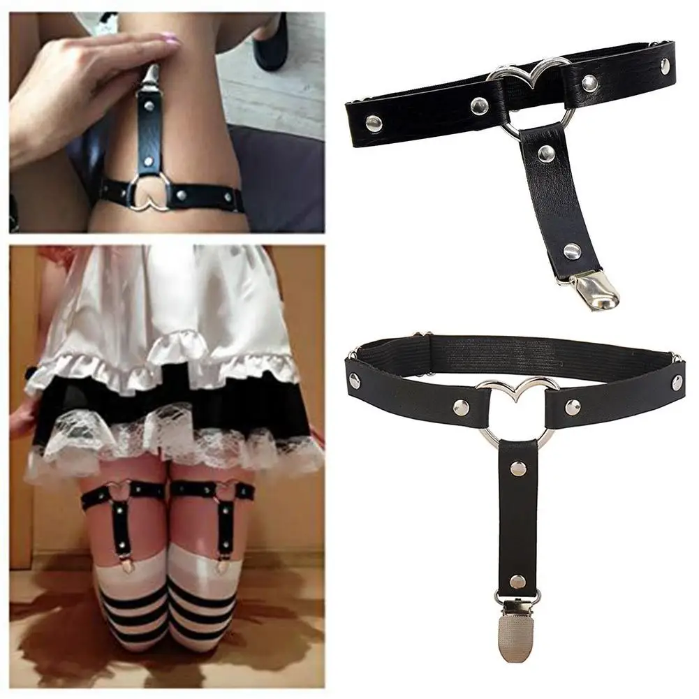 Harajuku Gothic PU Leather Leg Rock Sexy Elastic Stockings Heart Clip Garter Clothing Accessories Sexy Belt Women L4N1
Harajuku Gothic PU Leather Leg Rock Sexy Elastic Stockings Heart Clip Garter Clothing Accessories Sexy Belt Women L4N1