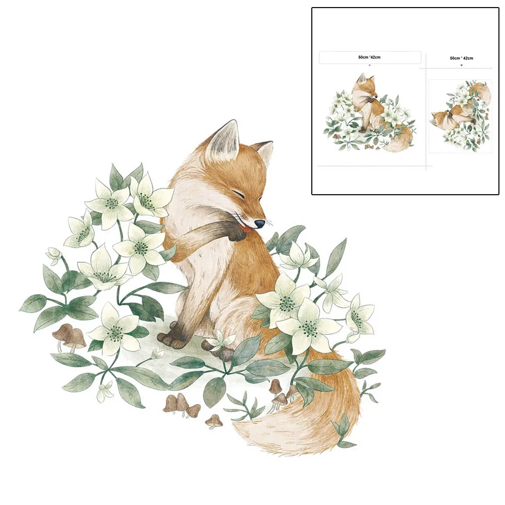 Living Room Bedroom Home Decoration Wall Sticker 50*42cm Nursery Fox Flower Self-adhesive Children's Room Decor
Living Room Bedroom Home Decoration Wall Sticker 50*42cm Nursery Fox Flower Self-adhesive Children's Room Decor