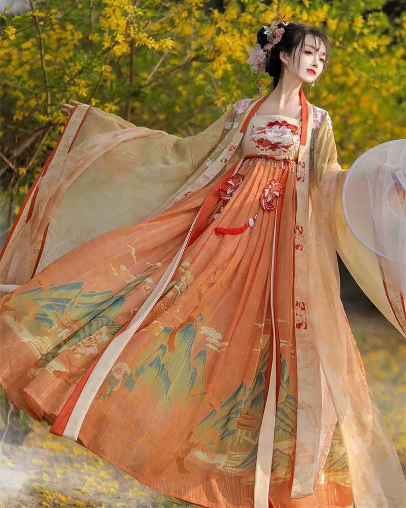 Китайское платье Hanfu, женское традиционное винтажное платье Hanfu с принтом, Женский карнавальный костюм для косплея, наряд для вечеринки, желтое платье Hanfu
Китайское платье Hanfu, женское традиционное винтажное платье Hanfu с принтом, Женский карнавальный костюм для косплея, наряд для вечеринки, желтое платье Hanfu