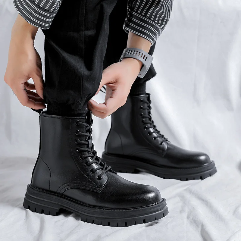 men fashion genuine leather boots lace-up platform shoes party banquet dress motorcycle boot handsome cowboy ankle botas zapatos
men fashion genuine leather boots lace-up platform shoes party banquet dress motorcycle boot handsome cowboy ankle botas zapatos