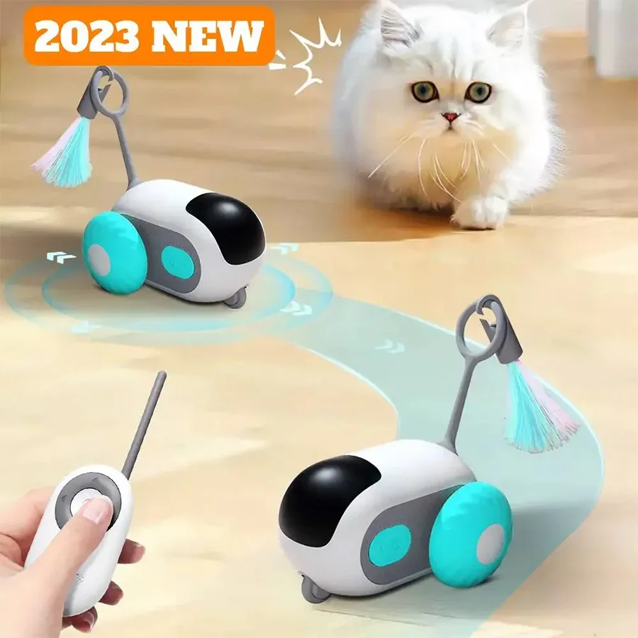 

Remote Controlled Smart Cat Toy 2 Modes Automatic Moving Toy Car for Cats Dogs Interactive Playing Kitten Training Pet Supplies