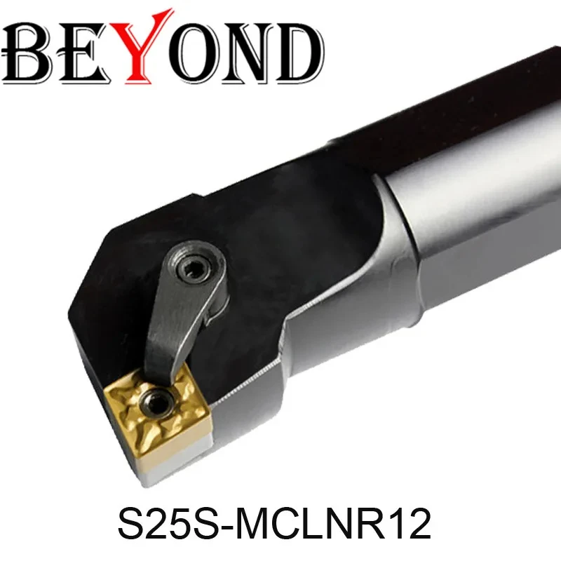 

BEYOND MCLNR S25S-MCLNR12 S25S-MCLNL12 25mm Internal Lathe Turning Tool Holder Carbide inserts cnc cutter Boring Bar CNMG 120404