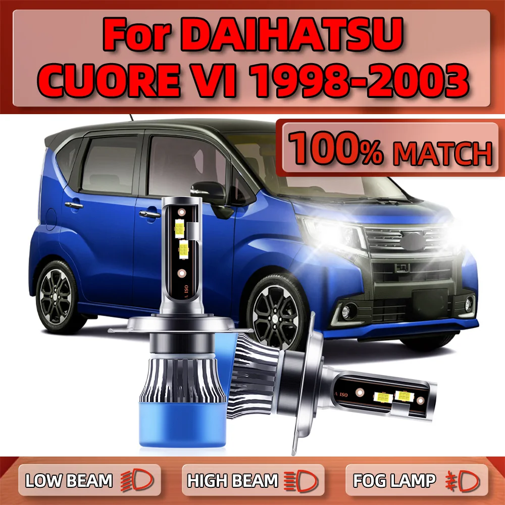 

H4 Canbus LED Headlight Bulbs 20000LM Car Lights 120W Turbo Lamps 12V 6000K For DAIHATSU CUORE VI 1998 1999 2000 2001 2002 2003