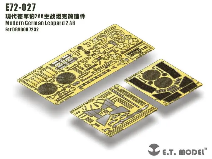 Модель ET 1/72 E72-027 современный немецкий леопард 2 A6 деталь для DRAGON 7232
Модель ET 1/72 E72-027 современный немецкий леопард 2 A6 деталь для DRAGON 7232