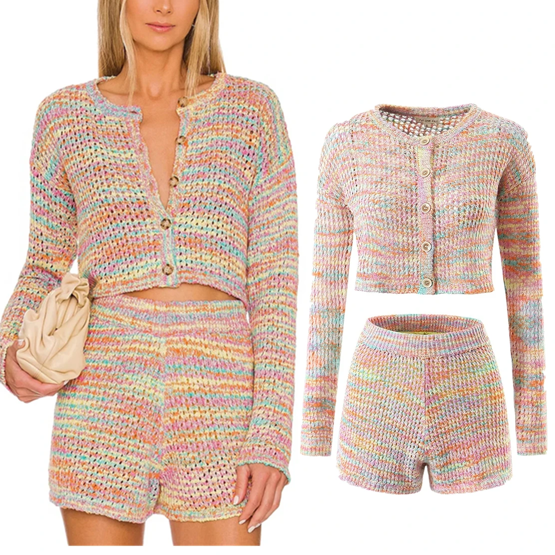 Jenny&Dave 2023 Ins Fashion Blogger Vintage Gradient Single breasted Knitted Cardigans Women Harem Shorts Casual Bermuda Sets
Jenny&Dave 2023 Ins Fashion Blogger Vintage Gradient Single breasted Knitted Cardigans Women Harem Shorts Casual Bermuda Sets