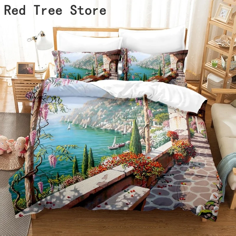 Beautiful Scenery Oil Painting Bedding Set Artistic Landscape Pattern Bedclothes 2-3 Pieces Luxury Queen King Comforter Quilts
Beautiful Scenery Oil Painting Bedding Set Artistic Landscape Pattern Bedclothes 2-3 Pieces Luxury Queen King Comforter Quilts