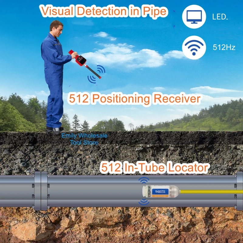 Underground pipe line direction detector accurate positioning HD endoscope 512HZ signal search receiver
Underground pipe line direction detector accurate positioning HD endoscope 512HZ signal search receiver