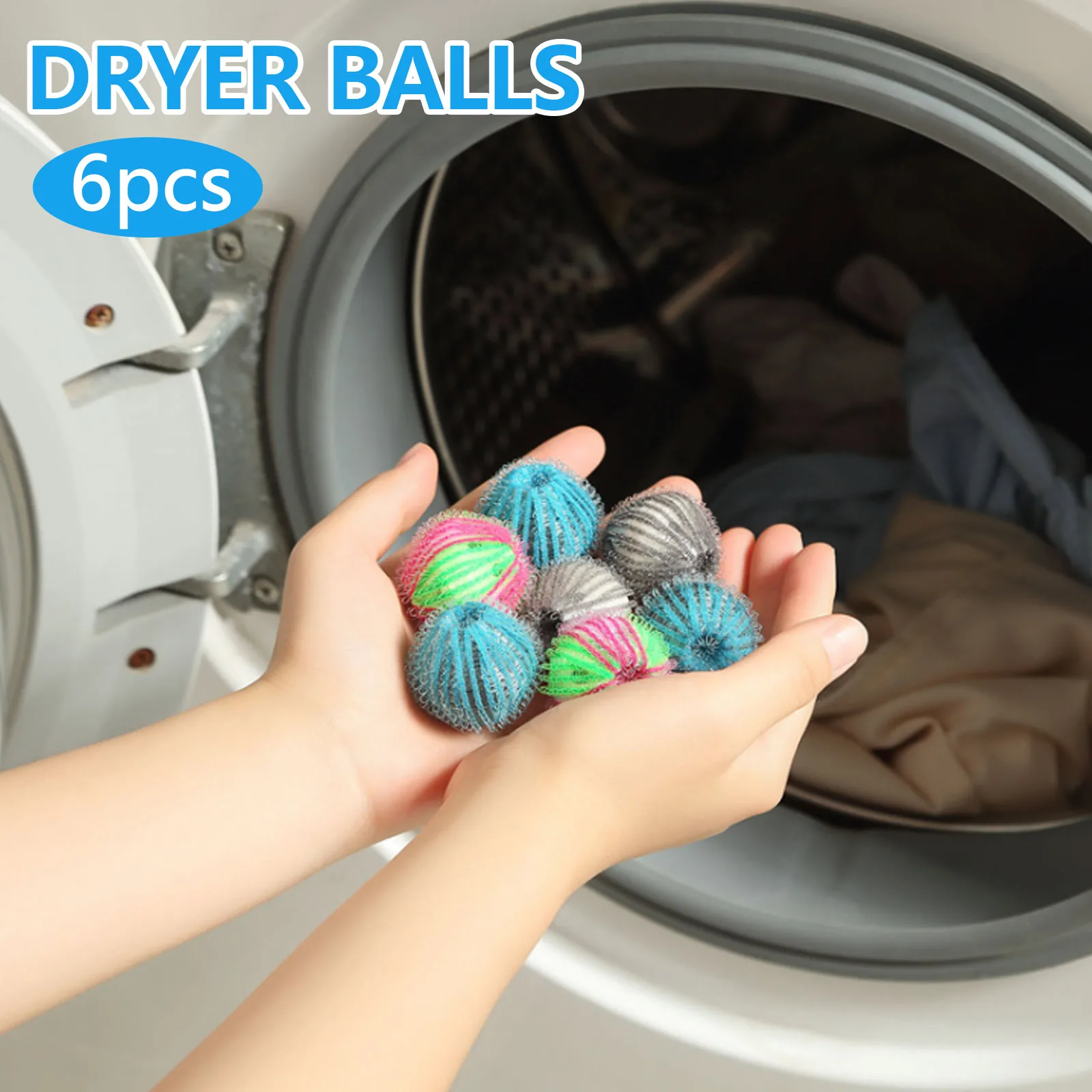 6PCS Washing Balls Reusable Anti-winding Laundry Hair Lint Remover Balls for Home Washing Machine Supplies Random Color Behogar
6PCS Washing Balls Reusable Anti-winding Laundry Hair Lint Remover Balls for Home Washing Machine Supplies Random Color Behogar
