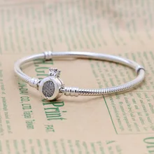 Authentic 100% 925 Sterling Silver Inlaid Crown Buckle Bracelet Snake Bone Chain or Women Authentic Charm Jewelry Pulseira Gift
Authentic 100% 925 Sterling Silver Inlaid Crown Buckle Bracelet Snake Bone Chain or Women Authentic Charm Jewelry Pulseira Gift