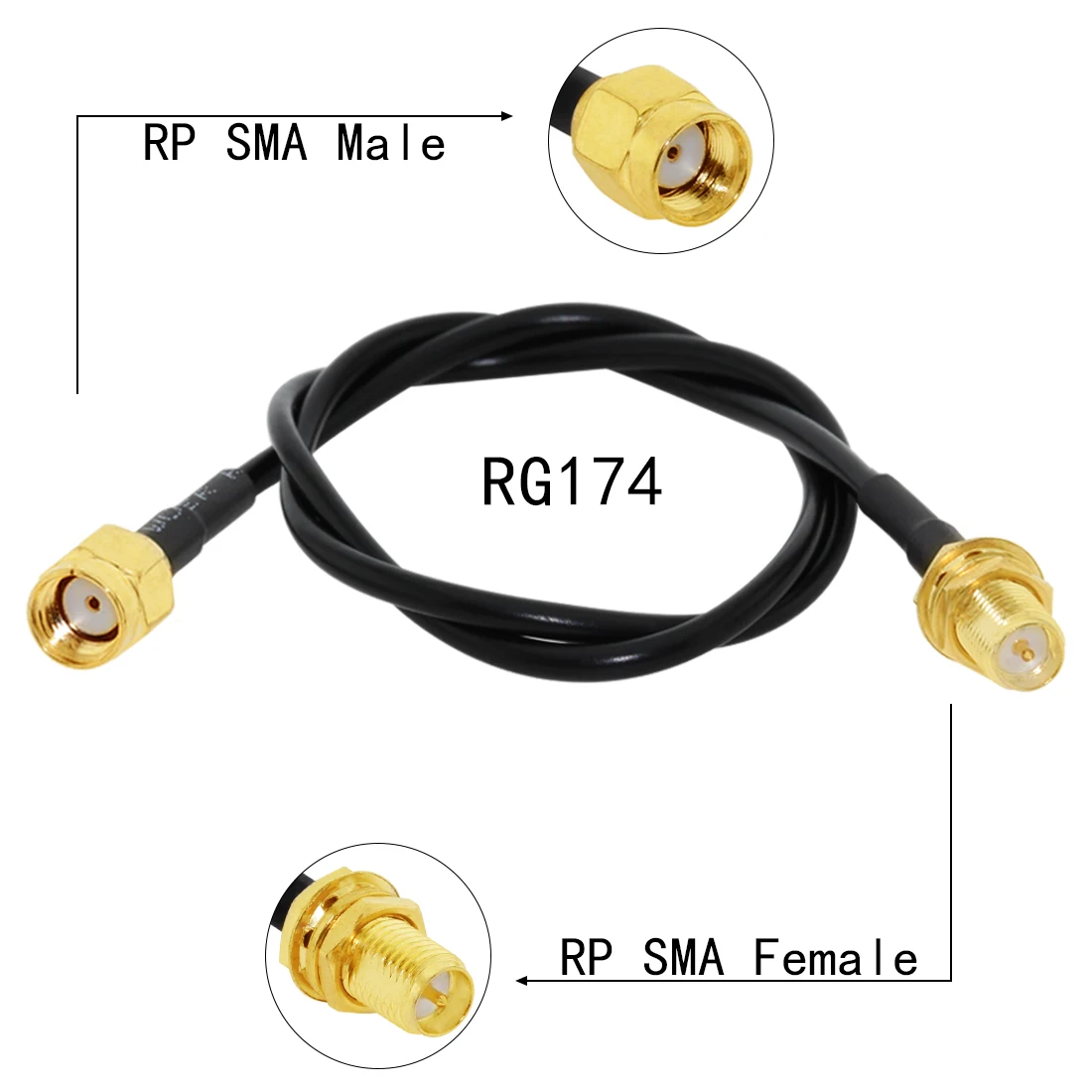 New RP-SMA Female Jack Nut Switch RP-SMA Male Plug RG174 Cable Adapter 10/15/20/30/50/100CM 6" for Wifi Antenna
New RP-SMA Female Jack Nut Switch RP-SMA Male Plug RG174 Cable Adapter 10/15/20/30/50/100CM 6" for Wifi Antenna