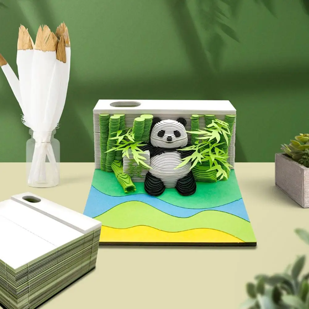 Cute Panda Model 3D Paper Carving Art Craft Memo Pad Home Desktop Decoration Ornaments Sticky Notes Three-dimensional Notepad
Cute Panda Model 3D Paper Carving Art Craft Memo Pad Home Desktop Decoration Ornaments Sticky Notes Three-dimensional Notepad