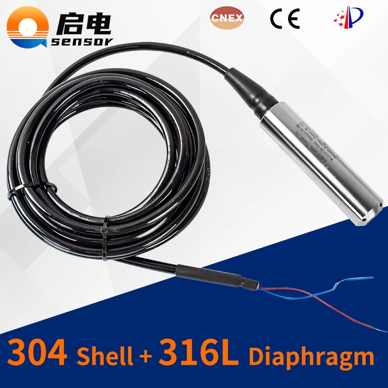 

Submersible Water Level Sensor 1m 2m 3m Range 4-20mA 0-5V 0-10V 0-3.3v RS485 measurement