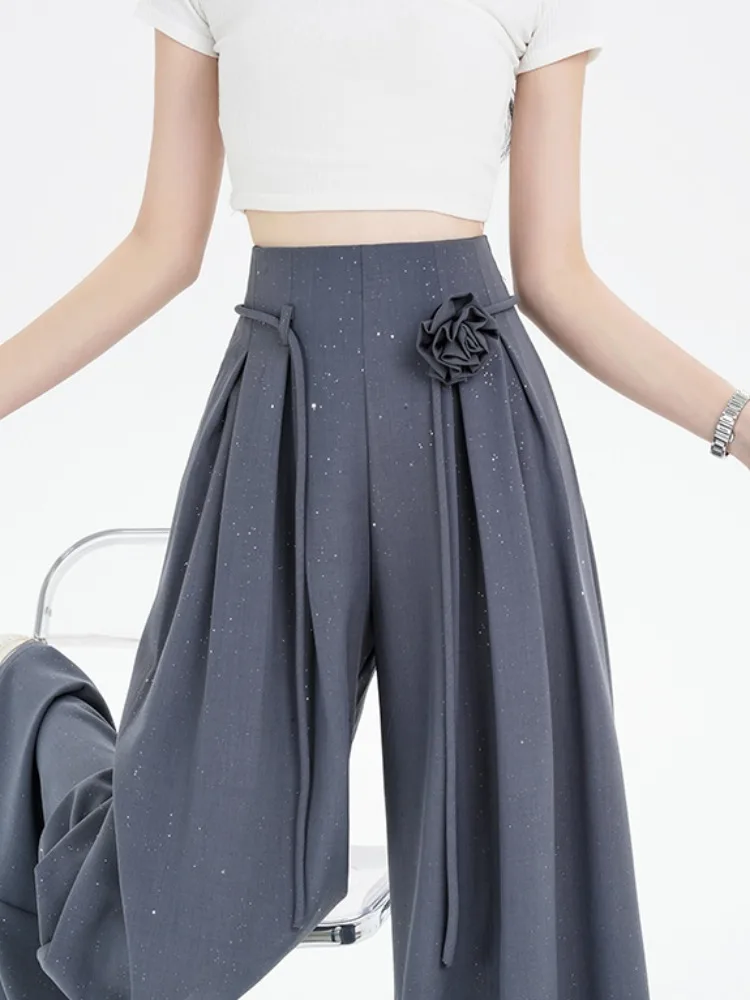 Брюки женские с завышенной талией, костюмы с широкими штанинами, элегантные прямые свободные брюки в минималистском стиле, весна-лето 2024
Брюки женские с завышенной талией, костюмы с широкими штанинами, элегантные прямые свободные брюки в минималистском стиле, весна-лето 2024