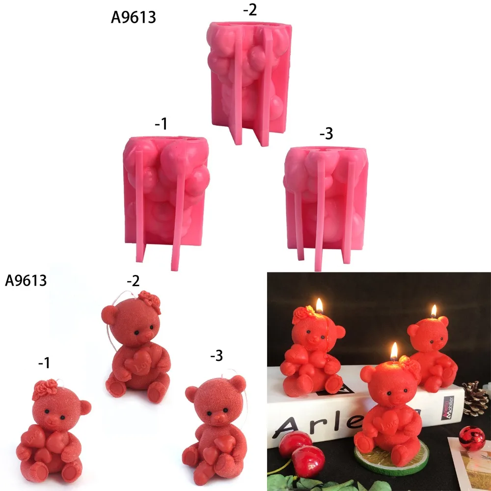 Bear Candle Silicone Mold Resin Pendulum Aromatherapy Candle Mold Three-dimensional Bear Love Drip Mold
Bear Candle Silicone Mold Resin Pendulum Aromatherapy Candle Mold Three-dimensional Bear Love Drip Mold