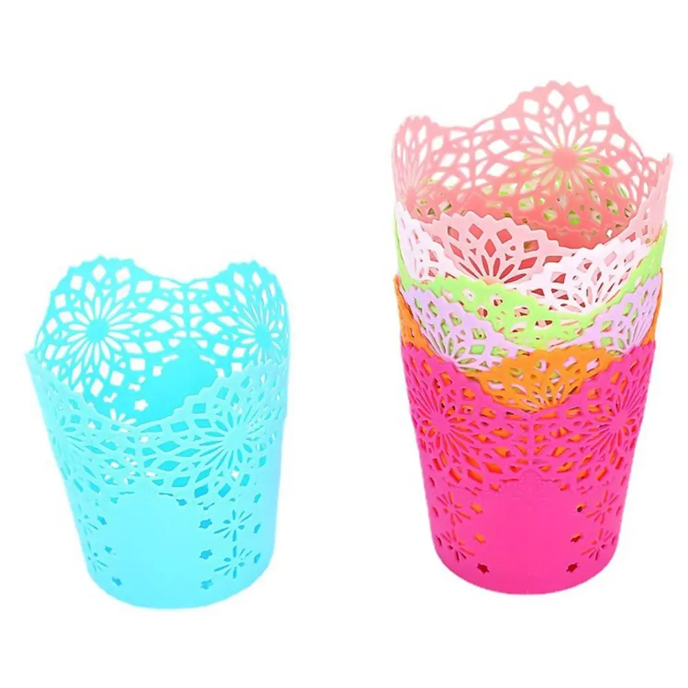 Cute Pen Holder Multi-purpose Durable Lace Hollow Out Trash Storage Basket Multi-function Creative Storage Rack Desk
Cute Pen Holder Multi-purpose Durable Lace Hollow Out Trash Storage Basket Multi-function Creative Storage Rack Desk