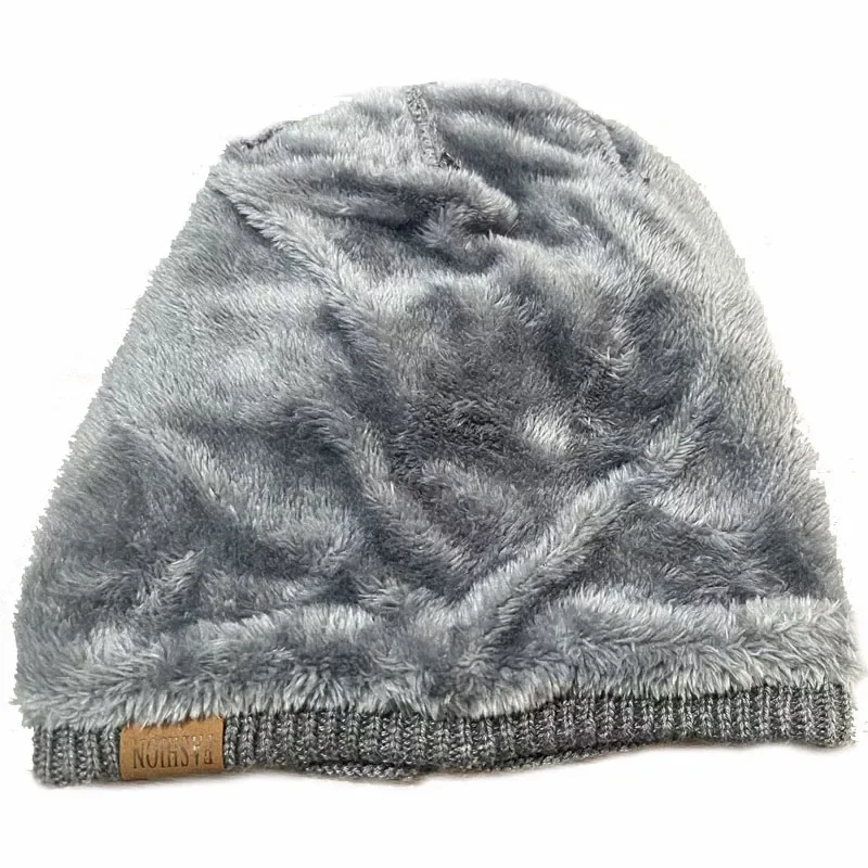 New Unisex Slouchy Winter Hats Add Fur Lined Men And Women Warm Beanie Cap Casual Label Decor Winter Knitted Hats New Unisex Slouchy Winter Hats Add Fur Lined Men And Women Warm Beanie Cap Casual Label Decor Winter Knitted Hats