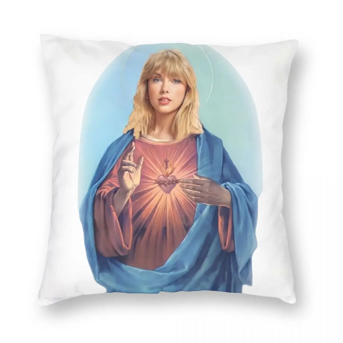 

Saint Swiftie Funny Jesus Pillowcase Printing Polyester Cushion Cover Decor Pillow Case Cover Chair Square 40*40cm