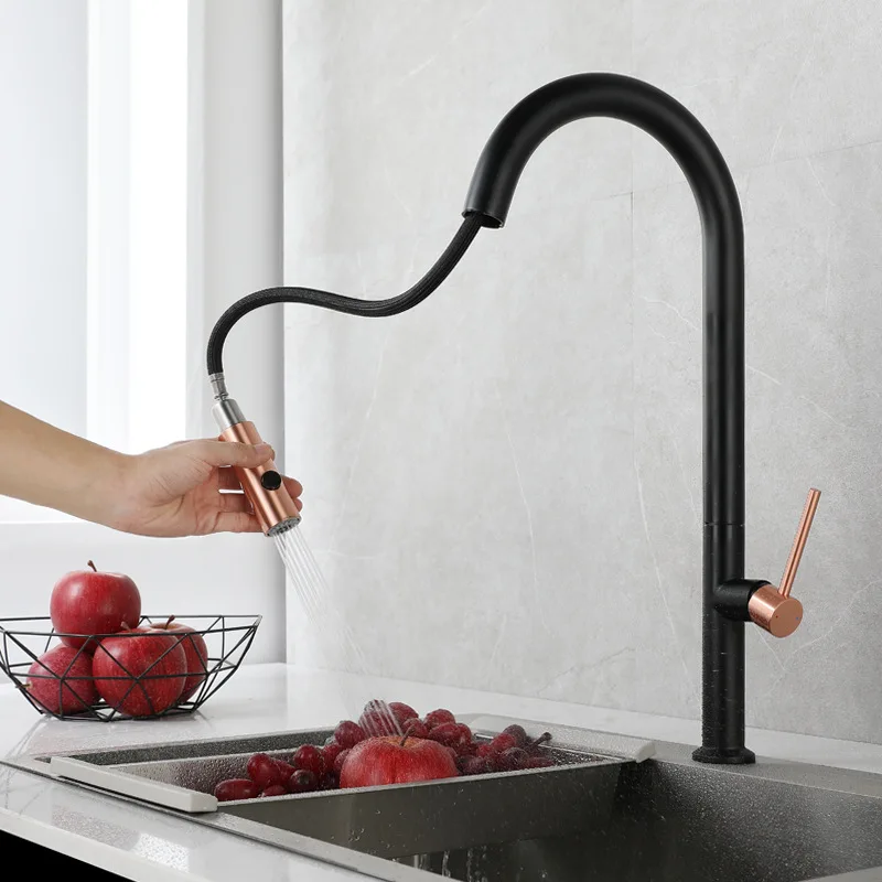 Kitchen Mixer Faucets 304 Stainless Steel Hot & Cold Sink Water Taps Pull Out Type Deck Mount Singlle Handle Rotating Rose Gold
Kitchen Mixer Faucets 304 Stainless Steel Hot & Cold Sink Water Taps Pull Out Type Deck Mount Singlle Handle Rotating Rose Gold