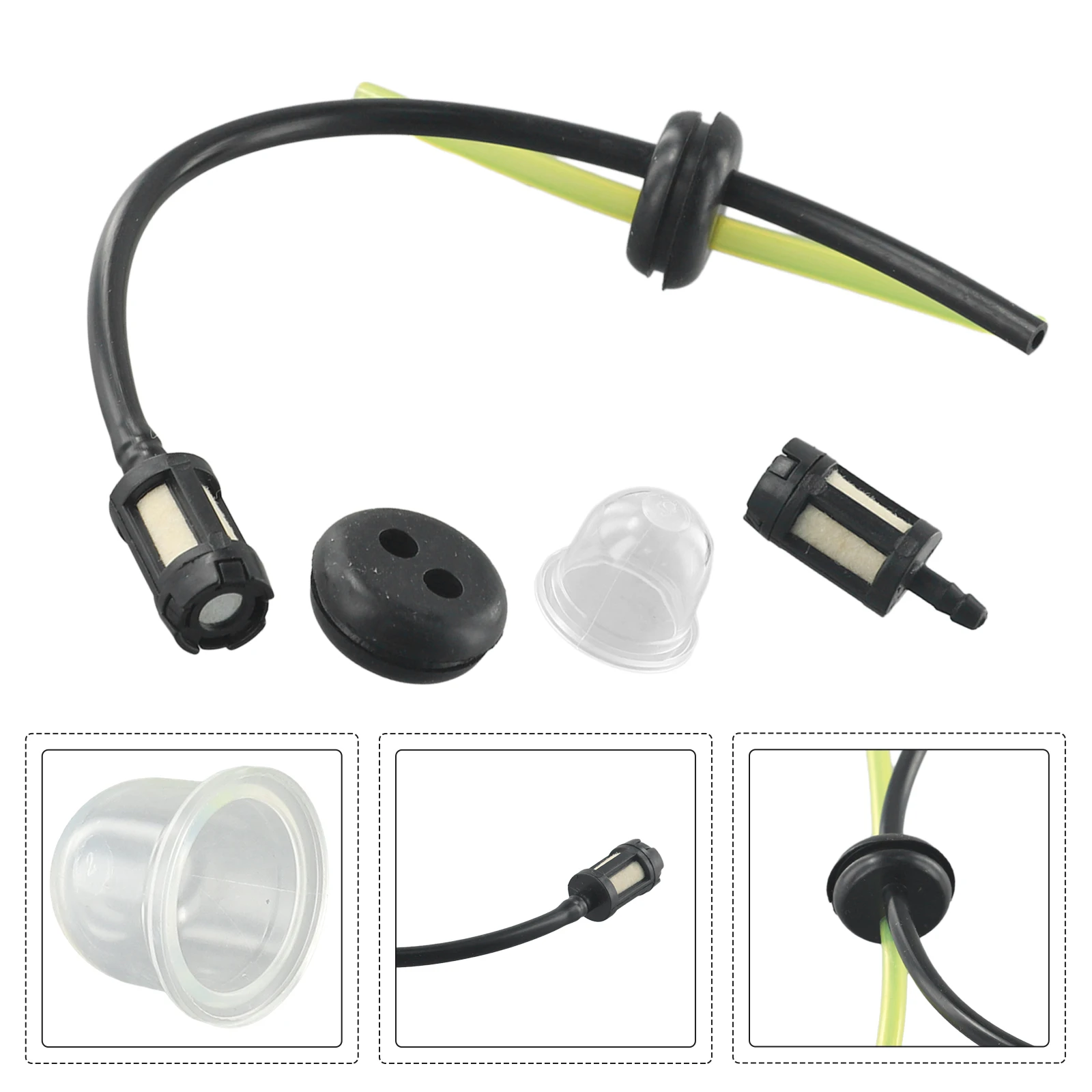 Pipe Filter Set Garden Fuel Hose Set 4pcs Chainsaw Petrol Fuel Hose Pipe Filter Primer & Gromett Easy Installation
Pipe Filter Set Garden Fuel Hose Set 4pcs Chainsaw Petrol Fuel Hose Pipe Filter Primer & Gromett Easy Installation