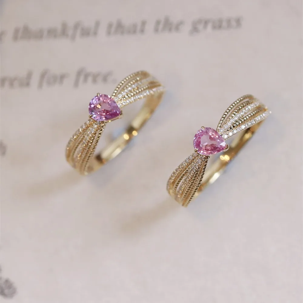 UBESTNICE Vintage Real 18K Solid Yellow Gold AU750 Jewelry Natural Diamonds Heart Shape Pink Sapphire 0.45carats Rings for Women
UBESTNICE Vintage Real 18K Solid Yellow Gold AU750 Jewelry Natural Diamonds Heart Shape Pink Sapphire 0.45carats Rings for Women