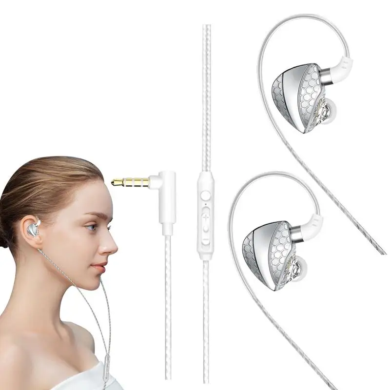 

Headphones In Ear Wired HiFi In-Ear Design Headphones High Clarity Sound Ergonomic Fit Earphones With Noise Reduction For Music