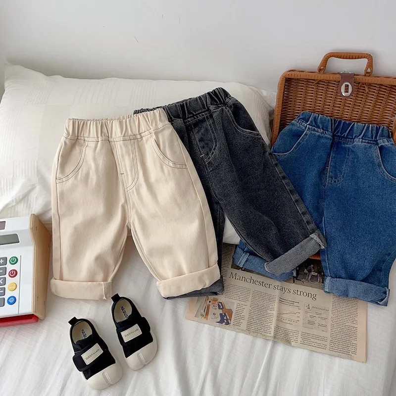 New Baby Pants Solid Kids Jeans Casual Boys Elastic Band Stretch Denim Pants Soft Girls Fashion Trousers 
New Baby Pants Solid Kids Jeans Casual Boys Elastic Band Stretch Denim Pants Soft Girls Fashion Trousers
