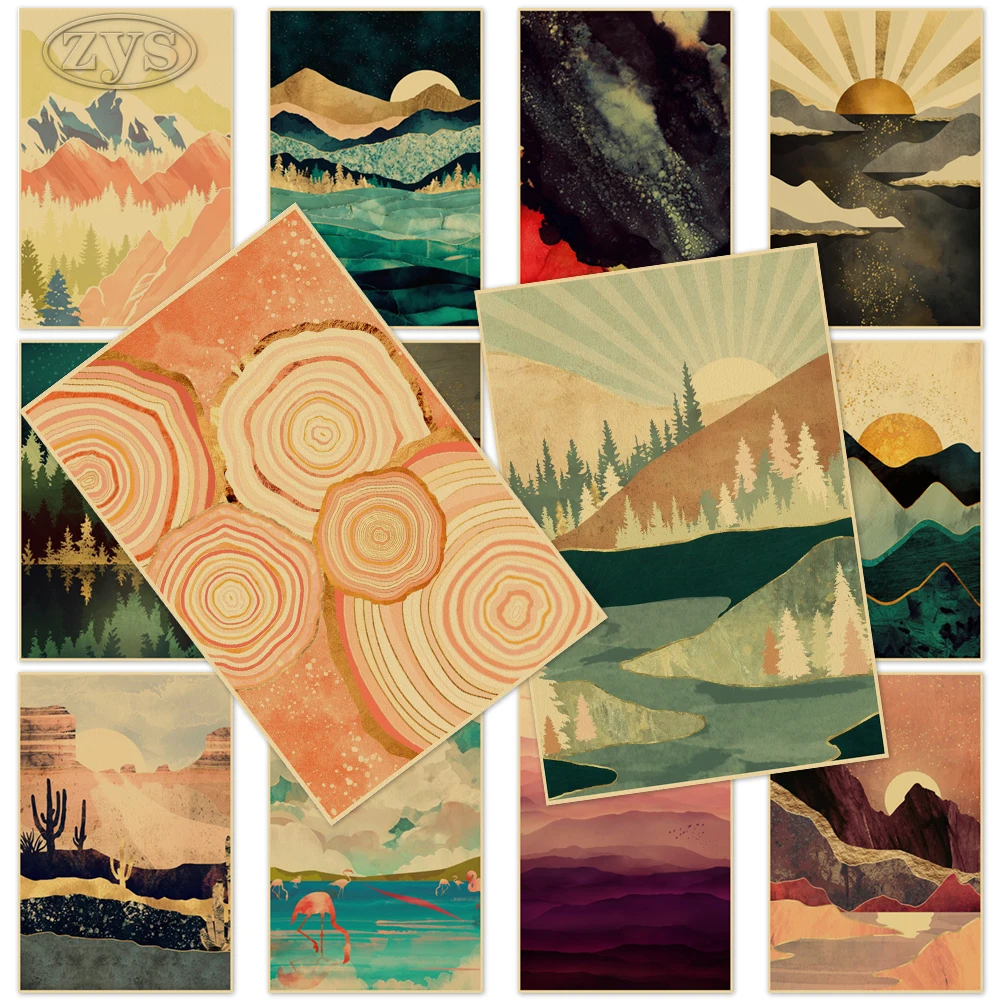 Landscape Poster Lake Paintings Nordic Style Kraft Paper Mountain Wall Art Prints Vintage Home Decor Birthday Present Kids Room
Landscape Poster Lake Paintings Nordic Style Kraft Paper Mountain Wall Art Prints Vintage Home Decor Birthday Present Kids Room