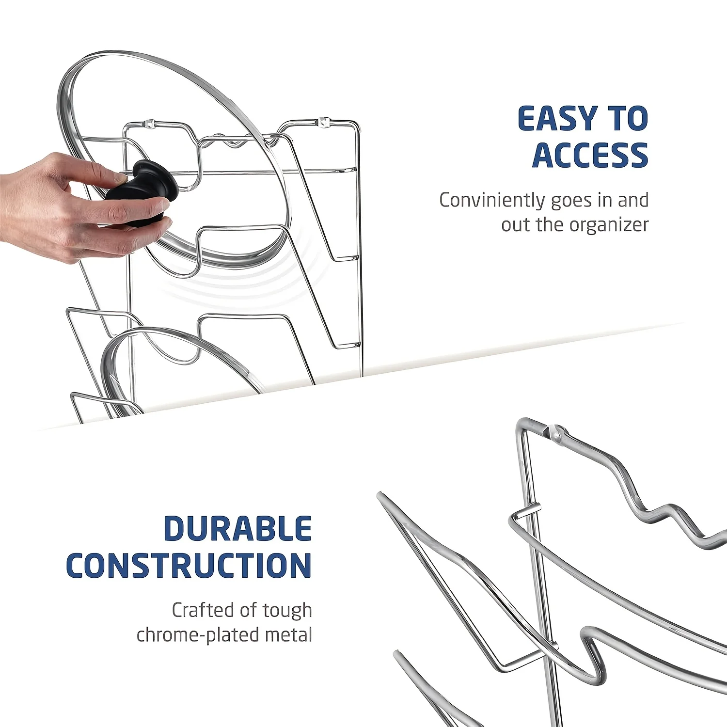 1 piece of steel pot lid storage rack -5-layer wall mounted shelf for kitchen cabinets, space saving metal bracket for pot lid a 1 piece of steel pot lid storage rack -5-layer wall mounted shelf for kitchen cabinets, space saving metal bracket for pot lid a