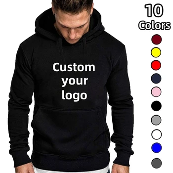 Uniforme de Beisebol Masculino: Nova Tendência da Moda Primavera 2023 9 Men and Women DIY Printed Hooded Sweatshirt Loose Pullover Spring Autumn Winter Cotton Customize your logo Hoodie (S-4XL)
