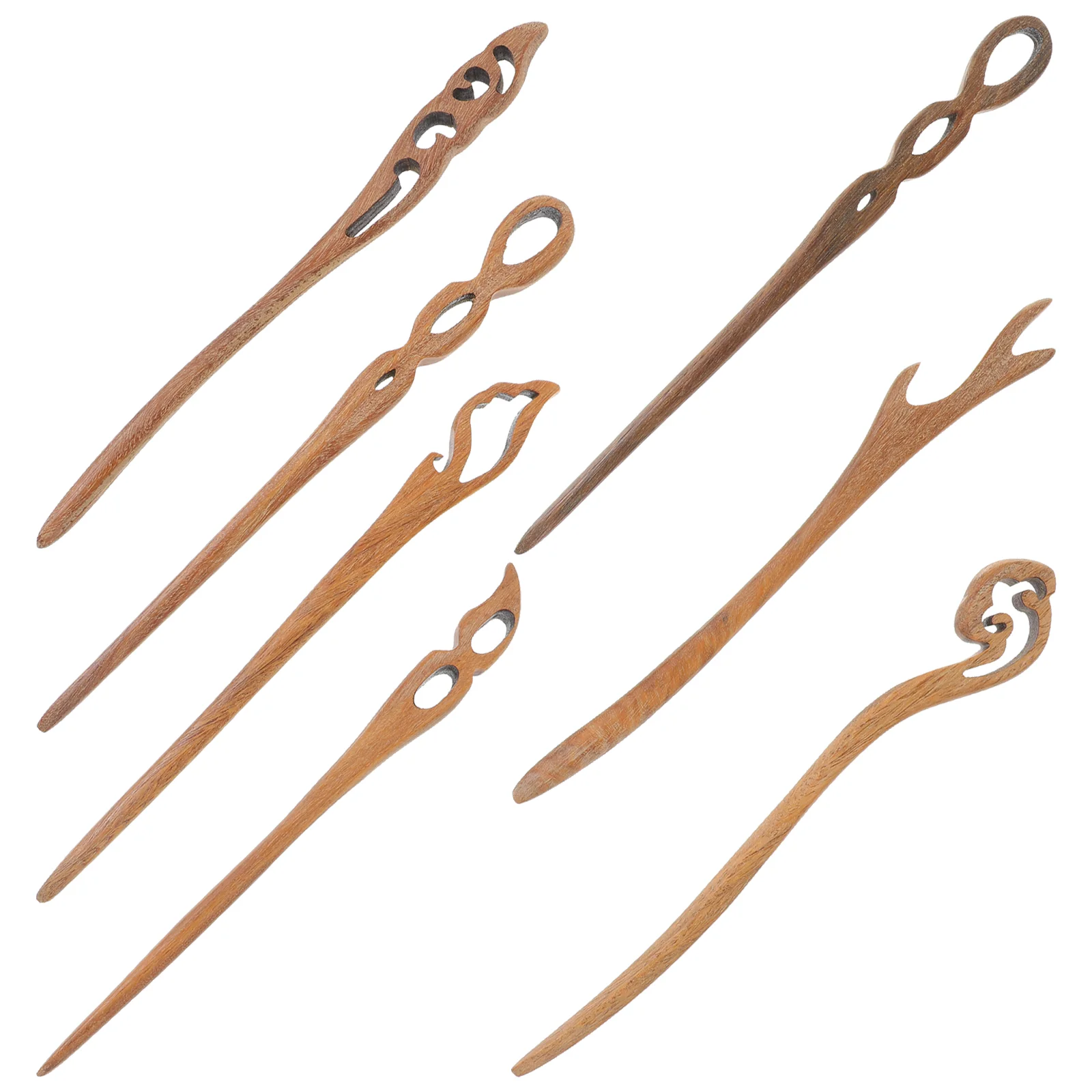 

7Pcs Vintage Wood Hair Sticks Chinese Hair Chopsticks Ancient Hairpins for Hair Diy Accessory