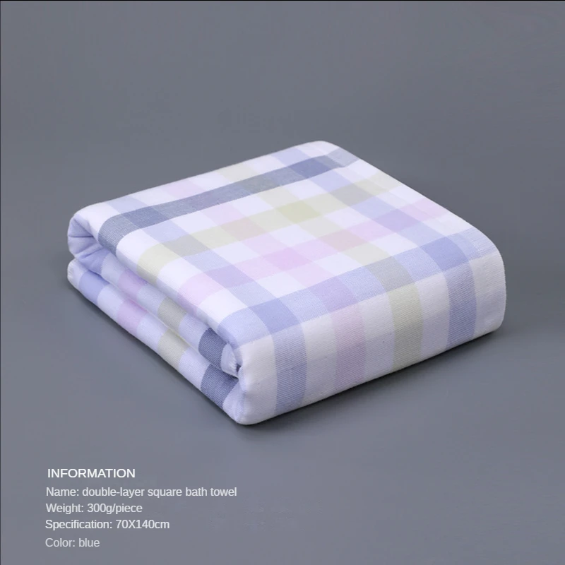 Long-Staple Cotton Bath Towel Double Layer Child Adult Soft Absorbent Plaid Towels Home Hotel Bathroom Beach Quick-Dry 70x140cm
Long-Staple Cotton Bath Towel Double Layer Child Adult Soft Absorbent Plaid Towels Home Hotel Bathroom Beach Quick-Dry 70x140cm